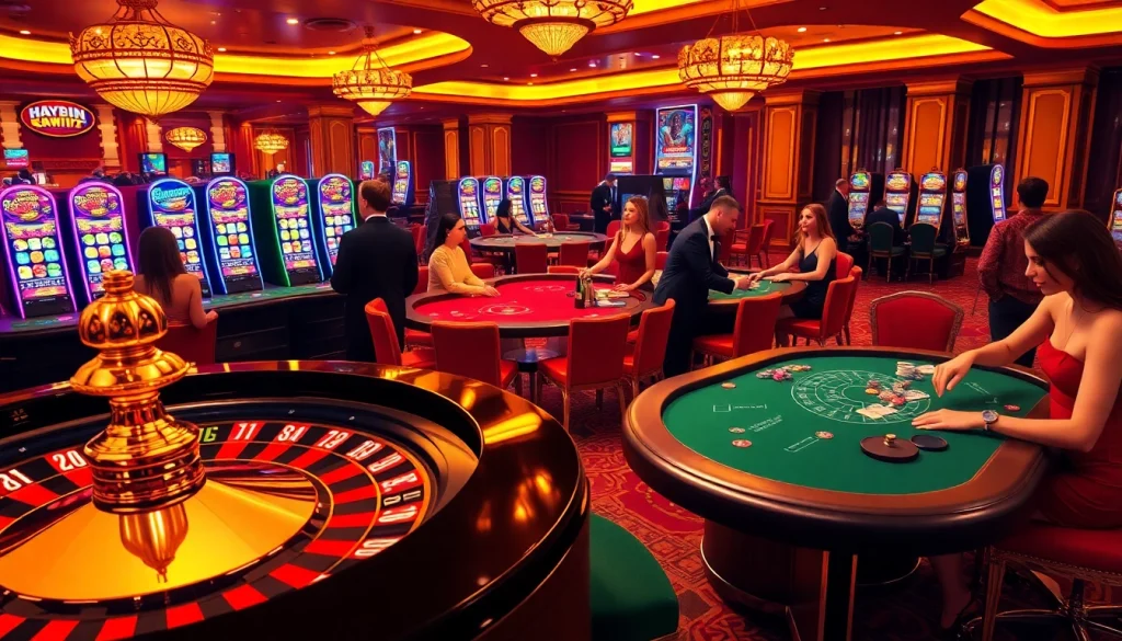 Experience the thrill of Haywin with players enjoying a vibrant casino atmosphere.