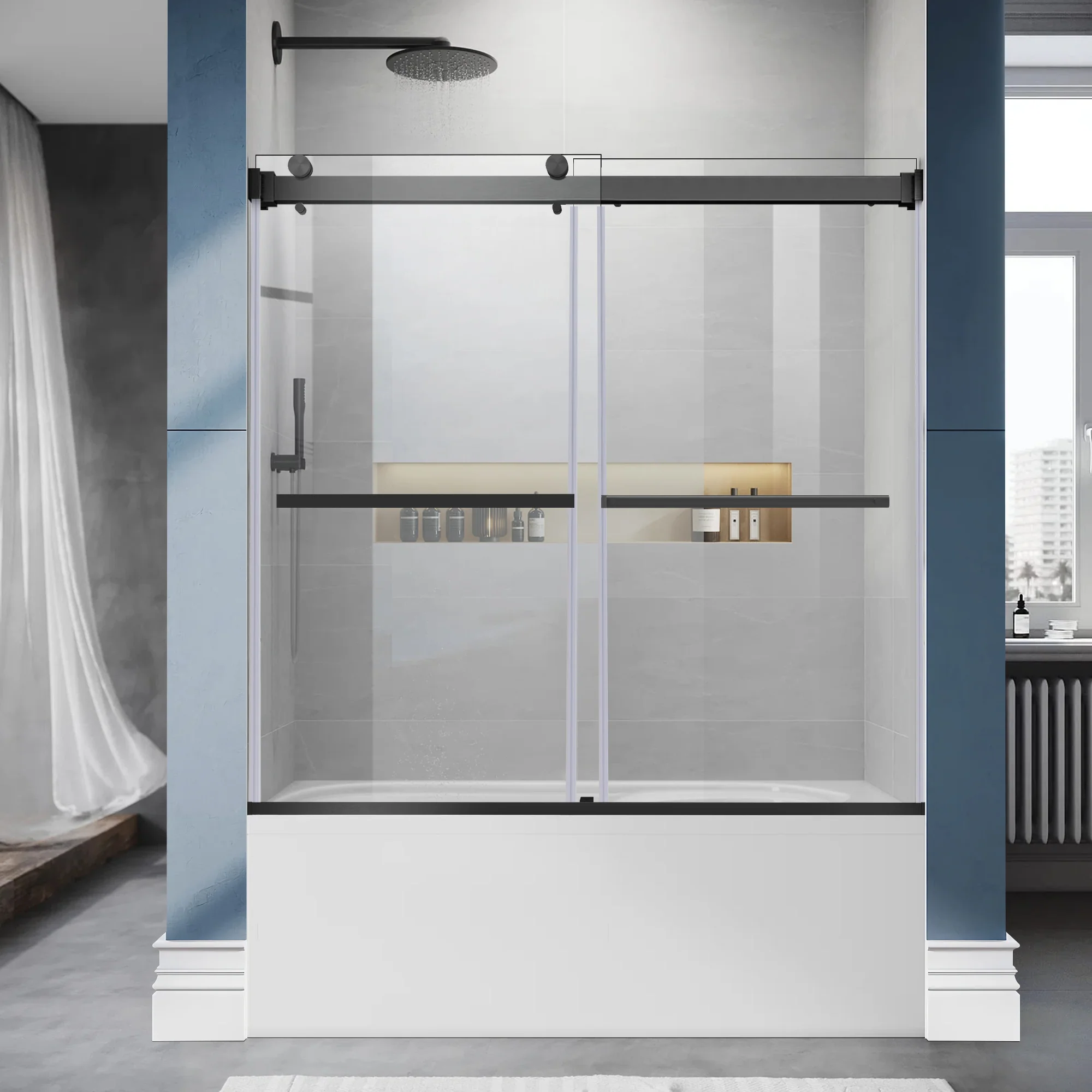 Clear Sliding Glass Shower Doors for a Bright, Spacious Feel