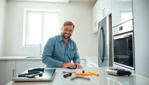 Ensure home systems and appliance protection through expert inspection in a modern kitchen.