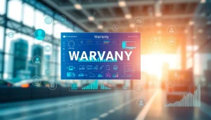 Understand how does an AI powered warranty company work using this digital interface illustration.