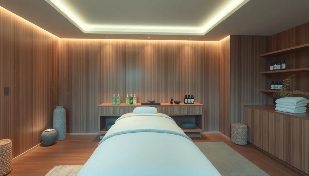 편안한 요소와 아늑한 조명이 있는 포항스웨디시 스파 내부.